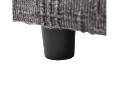 Sofá de 1 lugar com 2 bolsos laterais - Sofá para sala com Suporte para telemóvel e compartimento oculto - chenille cinzento