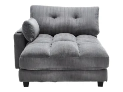 Sofá de 1 lugar com braços - Sofá de relaxamento com 2 bases para copos e bolsos laterais - cinzento bombazine