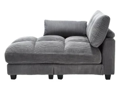 Sofá de 1 lugar com braços - Sofá de relaxamento com 2 bases para copos e bolsos laterais - cinzento bombazine