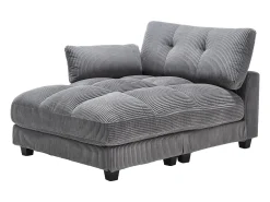 Sofá de 1 lugar com braços - Sofá de relaxamento com 2 bases para copos e bolsos laterais - cinzento bombazine