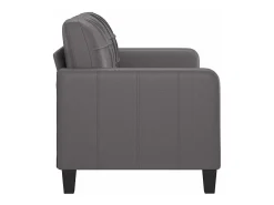 Sofá de 2 lugares 140 cm couro artificial cinza