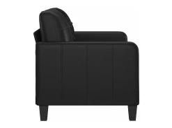 Sofá de 2 lugares 120 cm couro artificial preto
