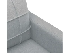 Sofá de 3 lugares 180 cm tecido cinza-claro