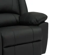 Sofá de 2 lugares articulado couro de vaca preto AROMA