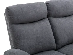 Sofá de 2 lugares articulado em tecido cinza estilo contemporâneo - EVELYN