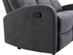 Sofá de 3 lugares articulado em tecido cinza estilo contemporâneo - EVELYN