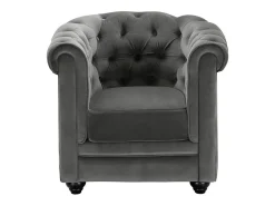Sofá de 3+1 lugares CHESTERFIELD - Veludo antracite