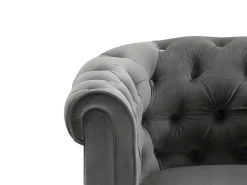 Sofá de 3+1 lugares CHESTERFIELD - Veludo antracite