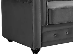 Sofá de 3+1 lugares CHESTERFIELD - Veludo antracite