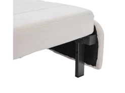 Sofá de 2 lugares com 4 almofadas - Sofá relaxante com suporte para copos e bolsos laterais - chenille bege