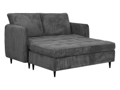 Sofá de 3 lugares com arrumação/chaise longue reversível em tecido antracite