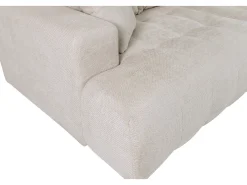 Sofá de 4 lugares conforto assento profundo tecido texturizado bege MOTINO