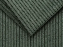 Sofá de 4 lugares convertível abertura rápida veludo canelado verde pinheiro assento memória de forma 18 cm LORETO