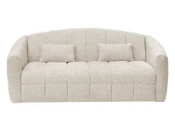 Sofá de 3 lugares convertível abertura rápidatecido bouclé bege, cama 140 cm RETUNA II