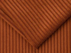 Sofá de 4 lugares convertível rápido em veludo canelado terracota ripas largas - 14cm LORETO