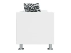 Sofá de 3 lugares couro artificial branco