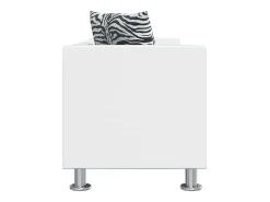 Sofá de 2 lugares couro artificial branco