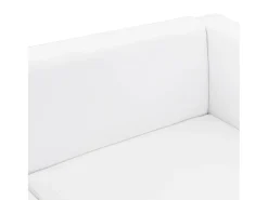 Sofá de 2 lugares couro artificial branco