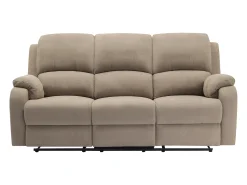 Sofá de 3 lugares e 2 lugares articulados microfibra taupe BRODY