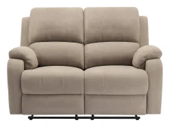 Sofá de 3 lugares e 2 lugares articulados microfibra taupe BRODY