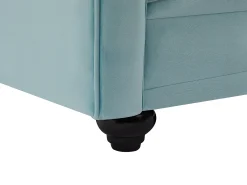 Sofá de 3 lugares e cadeirão Veludo azul CHESTERFIELD