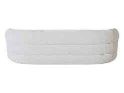 Sofá de 3 lugares e poltrona giratória em tecido bouclette branco LAPIOTA da Maison Céphy