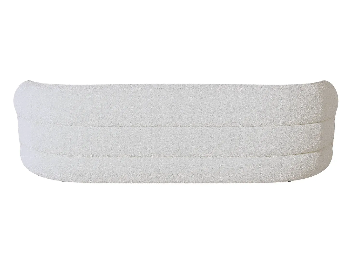Sofá de 3 lugares e poltrona giratória em tecido bouclette branco LAPIOTA da Maison Céphy