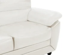 Sofá de 2 lugares elegante em pele sintética Branco - MANOA