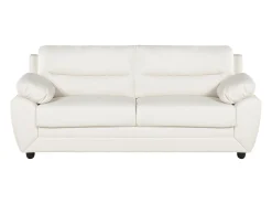 Sofá de 3+2 lugares elegante em pele sintética Branco - MANOA