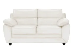 Sofá de 3+2 lugares elegante em pele sintética Branco - MANOA
