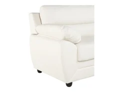 Sofá de 3+2 lugares elegante em pele sintética Branco - MANOA