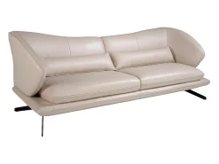 Sofá de 3 lugares em pele cinzenta taupe 6146 ANGEL CERDA