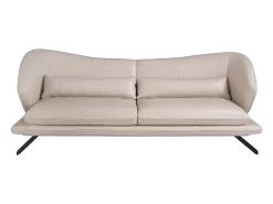 Sofá de 3 lugares em pele cinzenta taupe 6146 ANGEL CERDA