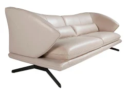 Sofá de 3 lugares em pele cinzenta taupe 6146 ANGEL CERDA
