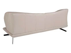 Sofá de 3 lugares em pele cinzenta taupe 6146 ANGEL CERDA