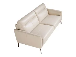 Sofá de 3 lugares em pele cinzenta taupe 6138 ANGEL CERDA