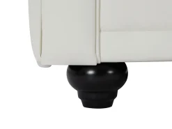 Sofá de 2 lugares em pele de búfalo branco CHESTERFIELD