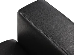 Sofá de 3+2 lugares em pele sintética Preto - ACKLEY