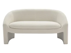Sofá de 2 lugares em tecido bouclé cor branco OSSANA