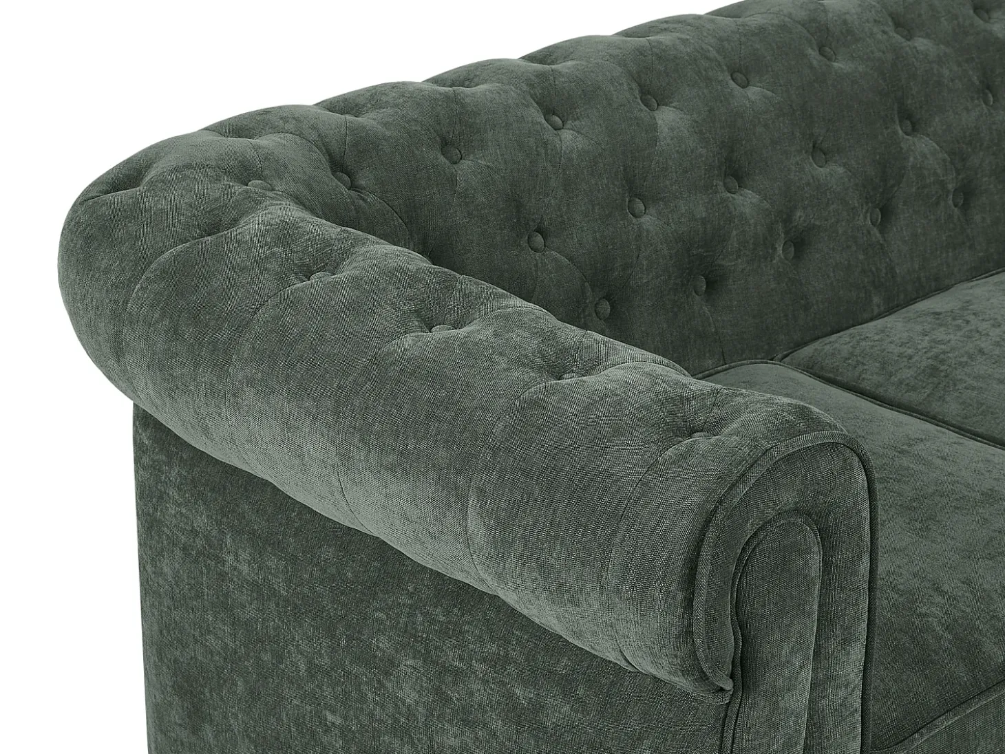 Sofá de 3 lugares em tecido cor verde CHESTERFIELD