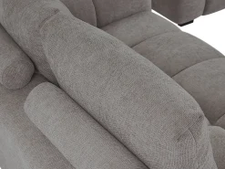 Sofá de 2 lugares em tecido cinza acolchoado estilo design BERENIA