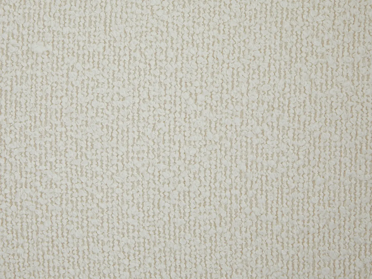 Sofá de 2 lugares em tecido bouclé branco marfim OVOTAS