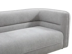 Sofá de 3 lugares em tecido chenille cinza produto ecorresponsável TALIENA