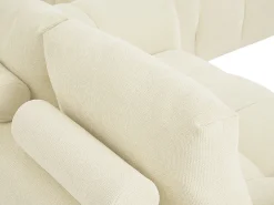Sofá de 2 lugares em tecido bege acolchoado estilo design BERENIA