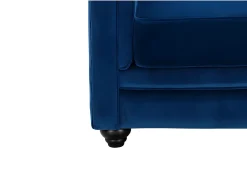 Sofá de 3+2+1 lugares em veludo azul real CHESTERFIELD