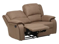 Sofá de 3+2 lugares relax em microfibra Taupe - HERNANI