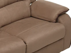 Sofá de 3+2 lugares relax em microfibra Taupe - HERNANI