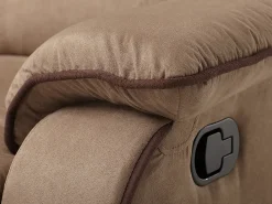 Sofá de 3+2 lugares relax em microfibra Taupe - HERNANI
