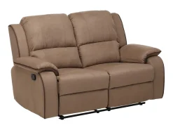 Sofá de 3+2+1 lugares relax em microfibra Taupe - HERNANI