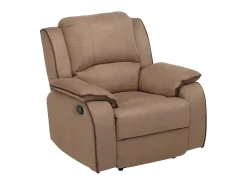 Sofá de 3+2+1 lugares relax em microfibra Taupe - HERNANI